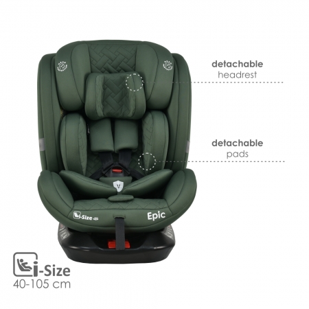 ΚΑΘIΣΜΑ ΑΥΤOKINHΤΟΥ EPIC ISOFIX I-SIZE 360° FOREST GREEN