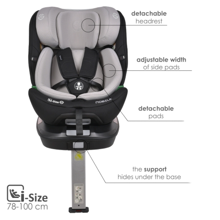 CAR SEAT NOBILE I-SIZE 360° 40-150cm BLACK