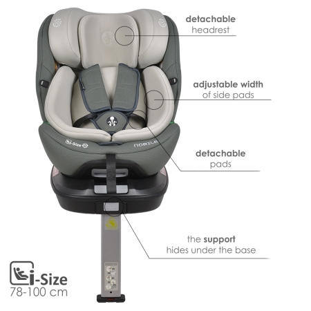CAR SEAT NOBILE I-SIZE 360° 40-150cm OLIVE