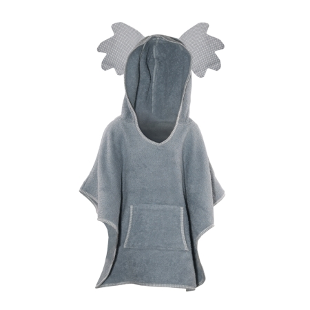 BATHROBES PONCHO GREY