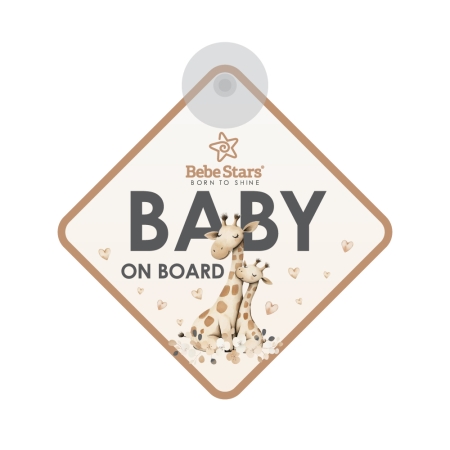 BABY ON BOARD SIGN WITH SUCTION CUP