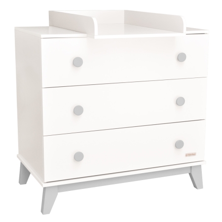 CHEST OF DRAWERS-CHANGING TABLE WHITE