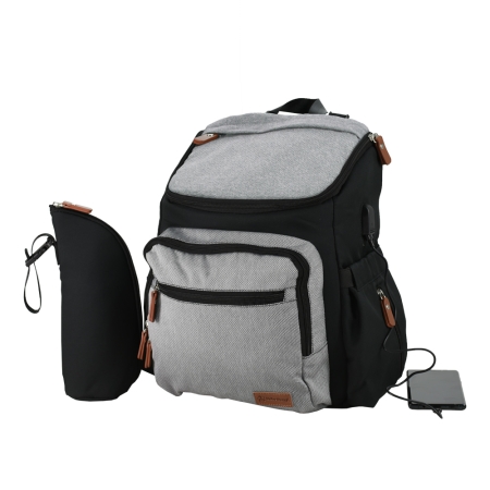 ΤΣΑΝΤΑ ΠΛΑΤΗΣ ΑΛΛΑΞΙΕΡΑ ΜΕ USB MOON GREY