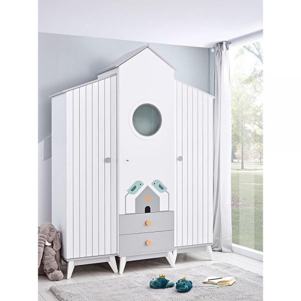 Wardrobe 3 doors Bird House 418-25 - image 418-251-1-600x600 on https://www.bebestars.gr