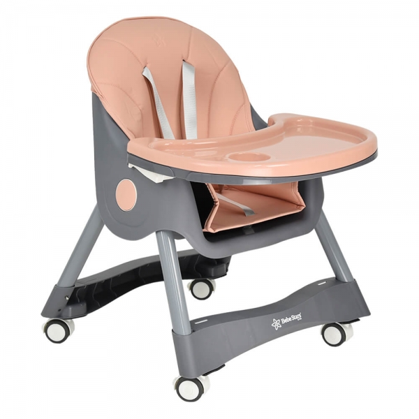 High chair Cozy 2 in 1 Peach 897-185 - image 897-185-1-600x600 on https://www.bebestars.gr