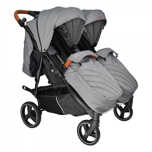 Twin Baby Stroller Double Trouble Grey 7901-186 - image 7901-186-2-1-600x600 on https://www.bebestars.gr