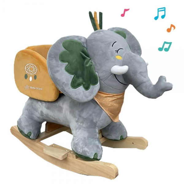 Rocking Elephant Grey with music 150-108 - image 150-108-1-600x600 on https://www.bebestars.gr