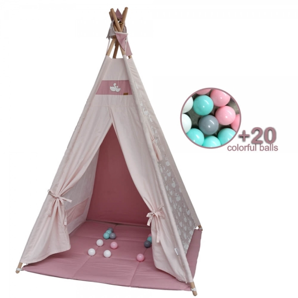 Kid's tent Swan with balls 302-314 - image 302-314-600x600 on https://www.bebestars.gr