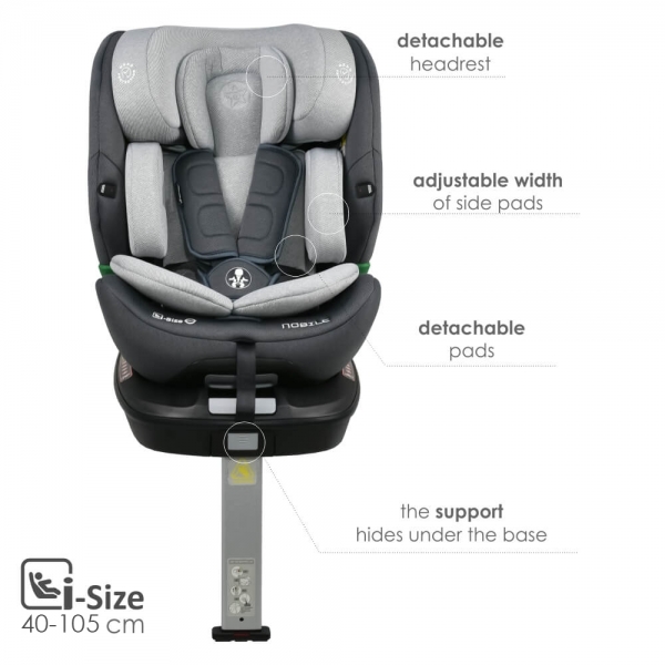 Car Seat Nobile i-Size 360°  Ice Grey 924-188 - image 924-188-2-1-600x600 on https://www.bebestars.gr