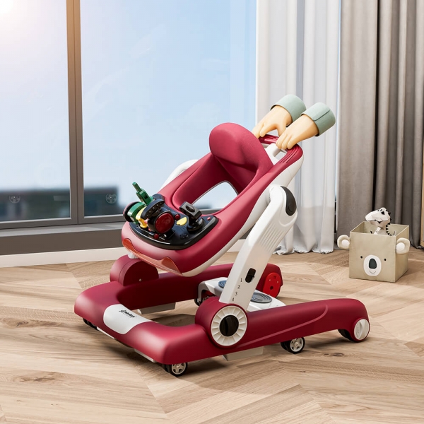 Baby Walker Train 3in1 Red 4239 - image 4239-7-600x600 on https://www.bebestars.gr