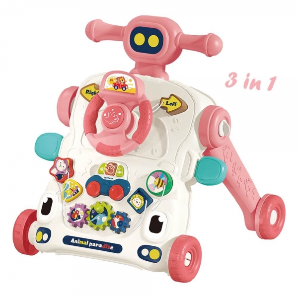 Activity Baby Walker Robbie 3in1 Pink 4243 - image 4243-600x600 on https://www.bebestars.gr