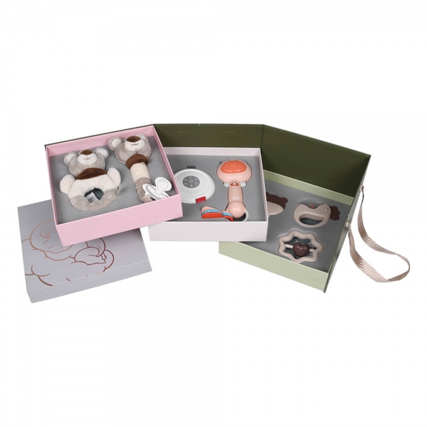 Gift Set 7pcs Teddy Bear with night lamp & music 60-117 - image 60-117_box-600x600 on https://www.bebestars.gr