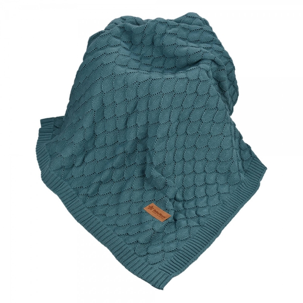 Knitted bed blanket Green 308-174 - image 308-174-1-600x600 on https://www.bebestars.gr