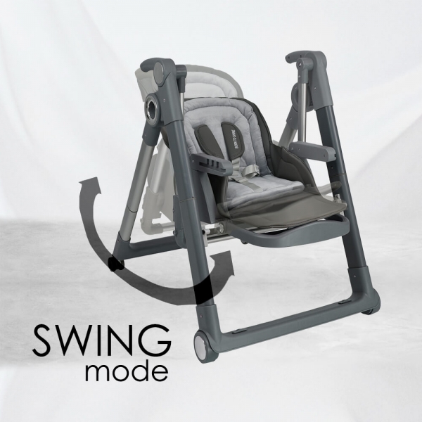 High chair-Swing Yum-Yum 2σε1 Grey 870-186 - image 870-swing-mode-1-600x600 on https://www.bebestars.gr