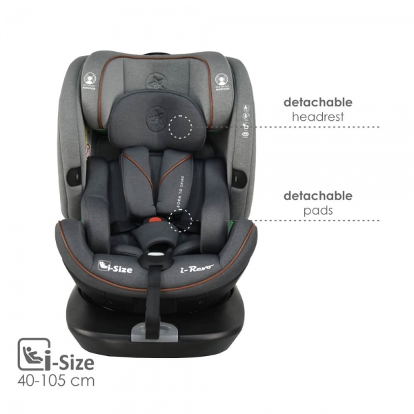 Κάθισμα Αυτοκινήτου i-Revo i-Size 360° Grey 906-186 - image 906-186-2-600x600 on https://www.bebestars.gr