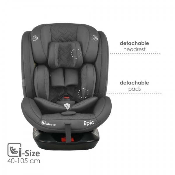 Κάθισμα Αυτοκινήτου Epic Isofix i-Size 360° Smoked Grey 921-186 - image 921-186-2-600x600 on https://www.bebestars.gr