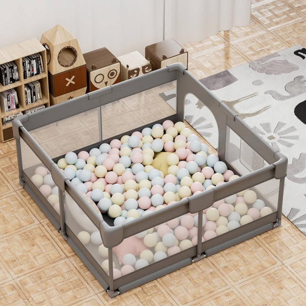 Πάρκο για μωρά τετράγωνο 150x150cm Playzen Grey 880-100 - image 880-100-8-600x600 on https://www.bebestars.gr