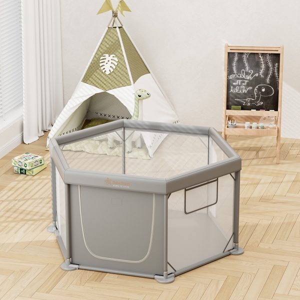 Παρκοκρέβατο Πολύγωνο Nestilo Grey 889-100 - image 889-100-1-600x600 on https://www.bebestars.gr