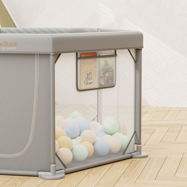 Παρκοκρέβατο Πολύγωνο Nestilo Grey 889-100 - image 889-100-4-600x600 on https://www.bebestars.gr